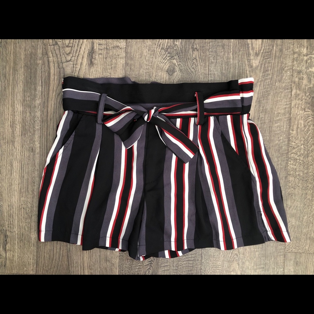 Striped Tie Shorts